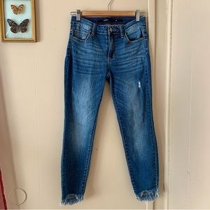 Harper Jeans with Frayed Edges Size 25